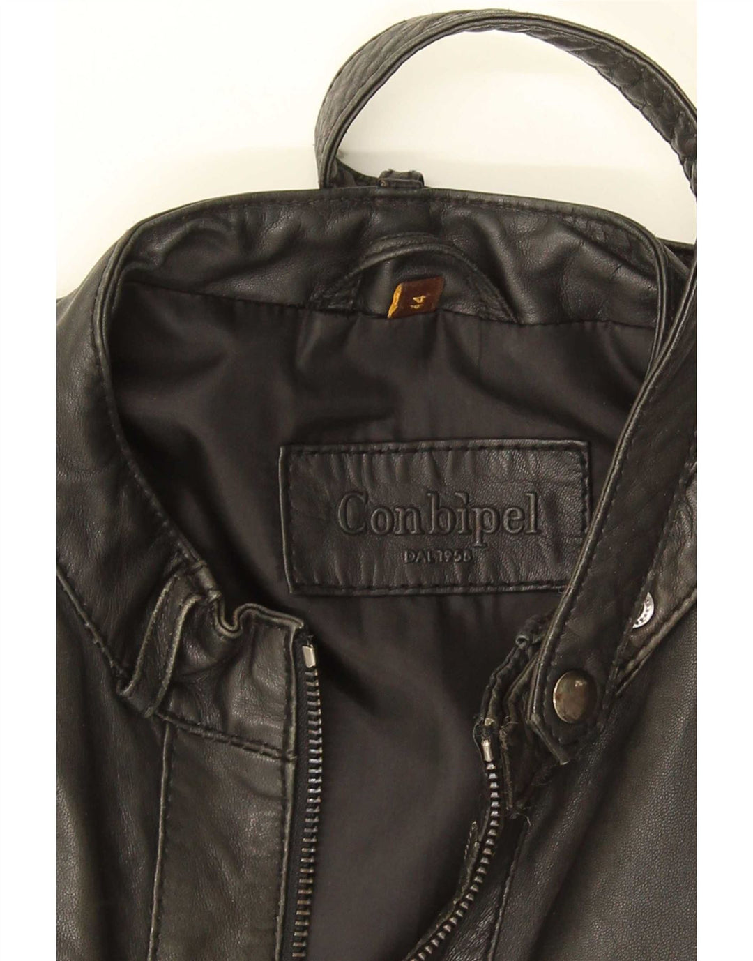 Conbipel Veste en Cuir Bomber Femme IT 44 Cuir Noir Moyen