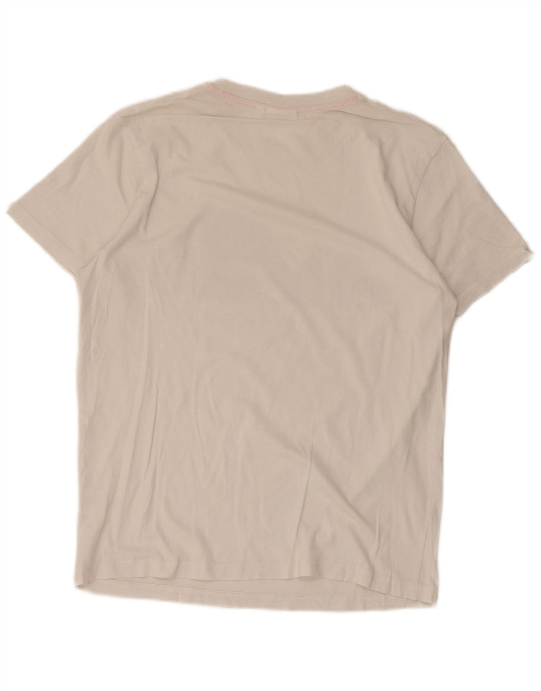 Ellesse Homme Heritage Graphic T-Shirt Top Petit Blanc Coton