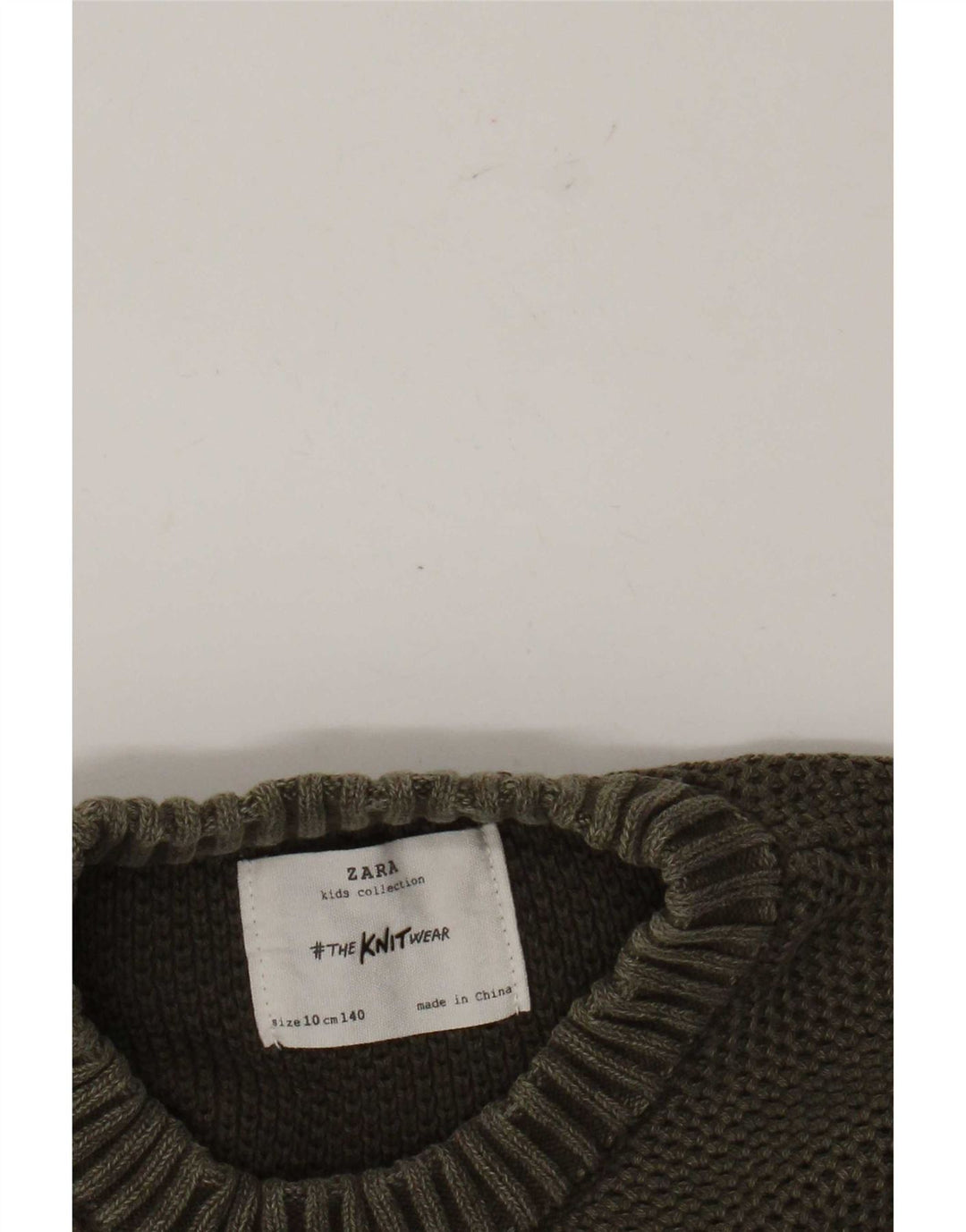 Pull col rond Zara garçon 9-10 ans kaki