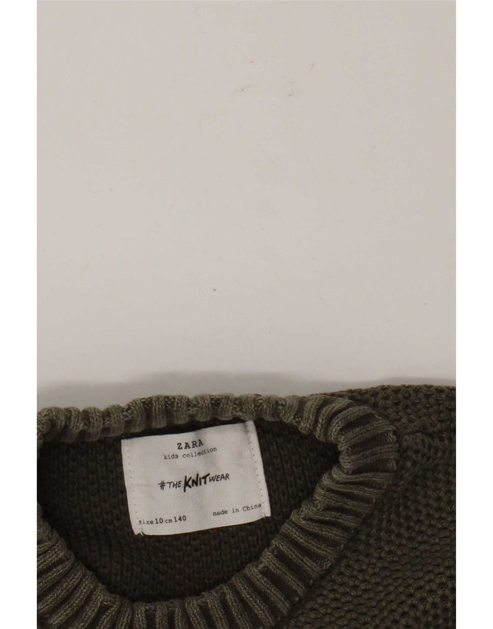 Pull col rond Zara garçon 9-10 ans kaki