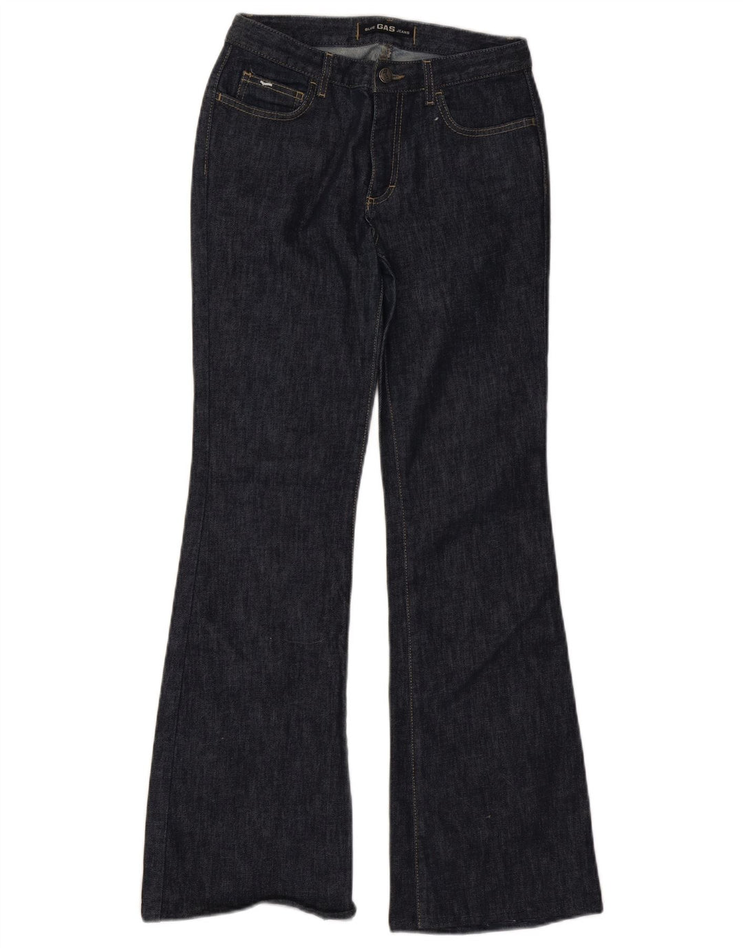 Gas Jean évasé Femme W28 L30 Bleu Marine Coton