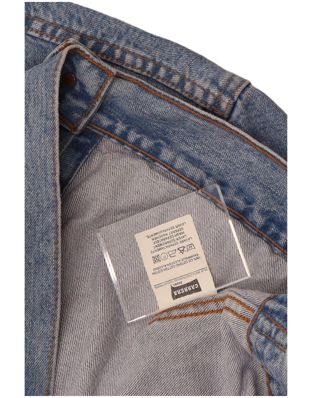 CARRERA Veste en jean pour homme UK 40 Large Bleu Coton