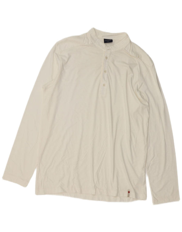 Trussardi Polo À Manches Longues XL Blanc Coton Homme