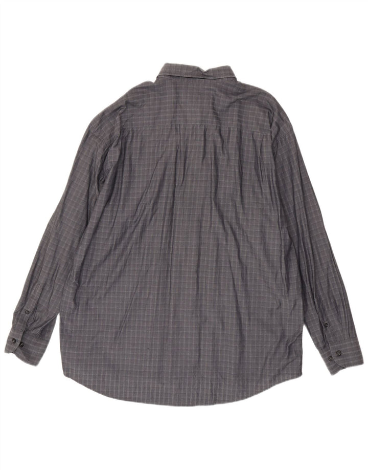 DANIEL HECHTER Chemise Homme 2XL Gris Carreaux Coton