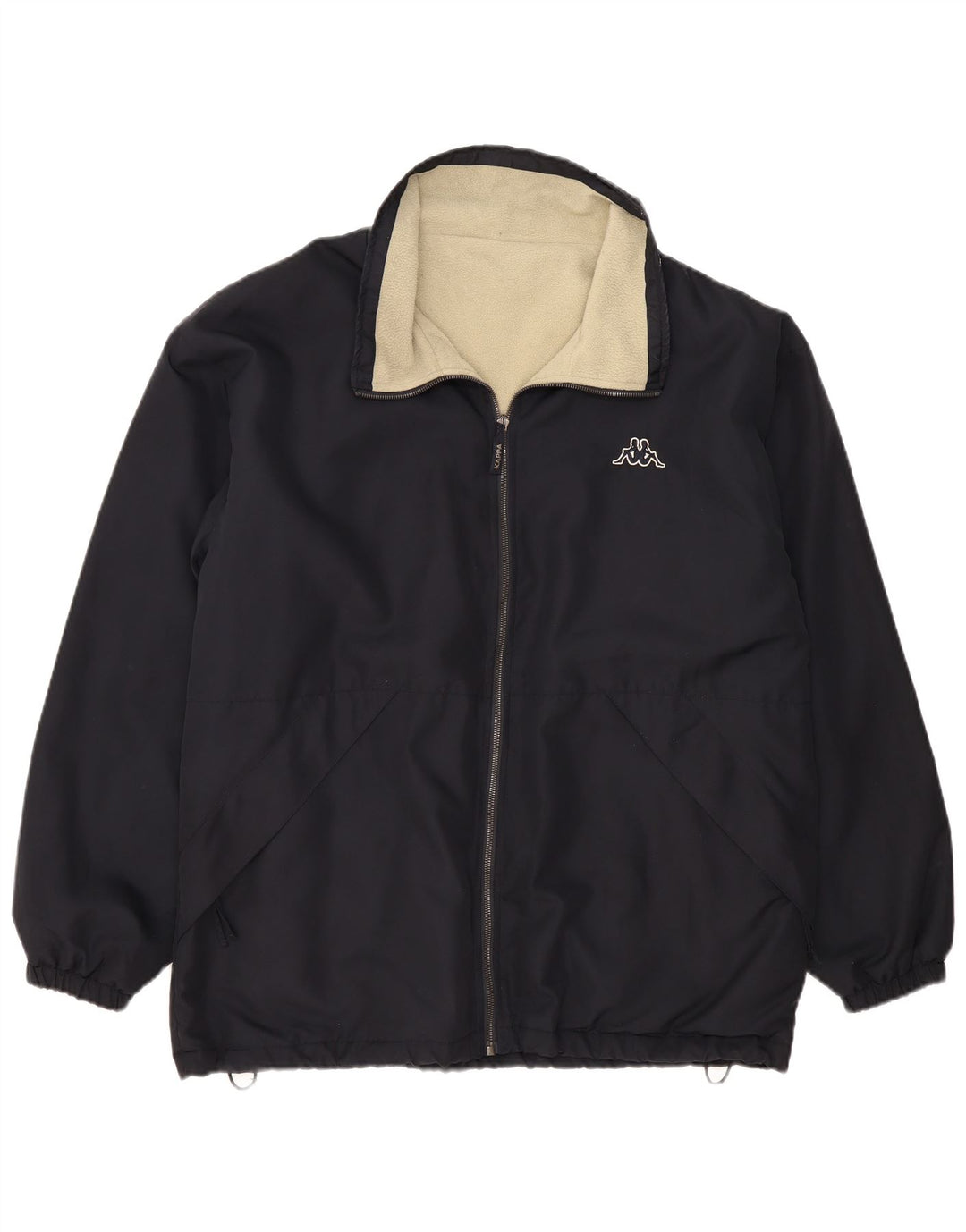 Kappa Veste réversible pour homme UK 40 Large Noir Polyester