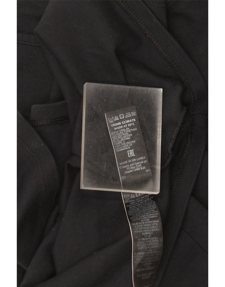 Marks & Spencer Tunique à manches 3/4 pour femme UK 12 en coton noir moyen