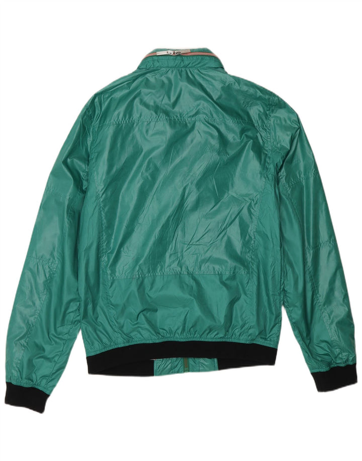 Calvin Klein Jeans Veste bomber à capuche graphique pour femme UK 14 Vert moyen