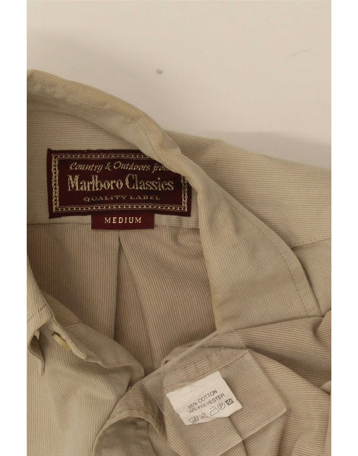 Marlboro Classics Chemise Homme Coton Beige Moyen