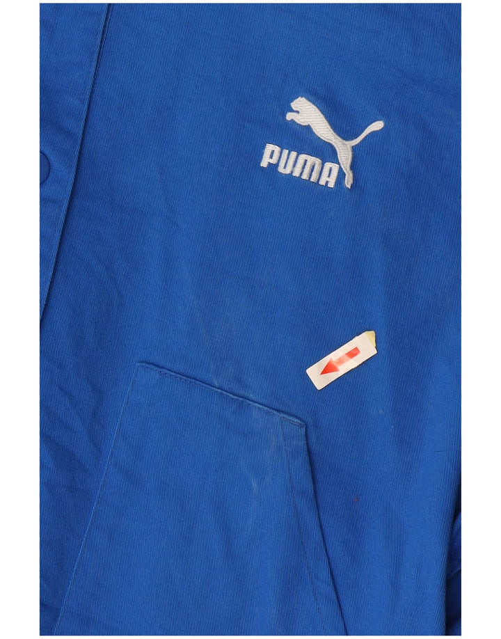 PUMA Veste Bomber Courte Femme UK 14 Bleu Moyen Coton
