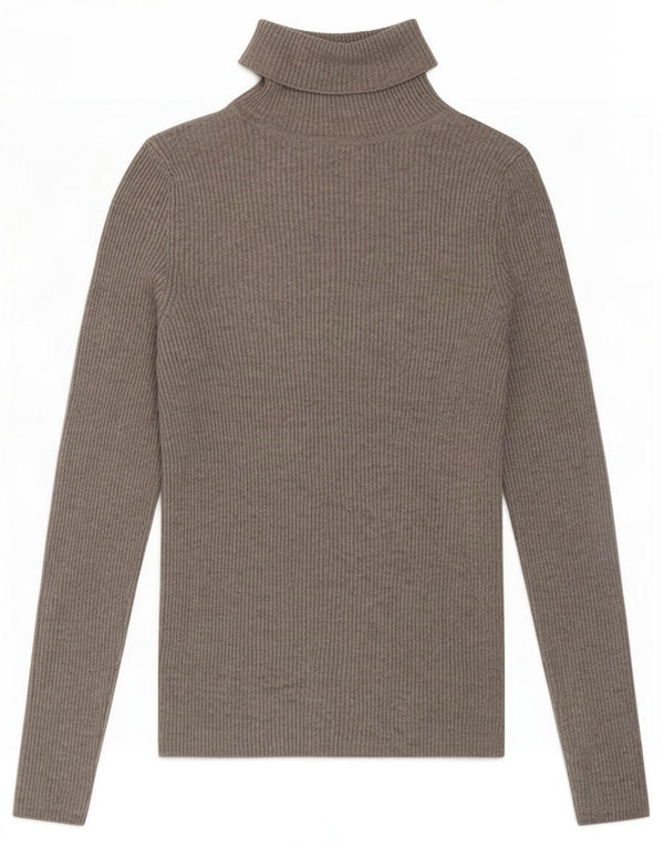 Marks & Spencer Pull col roulé pour femme UK 10 Small Gris Viscose