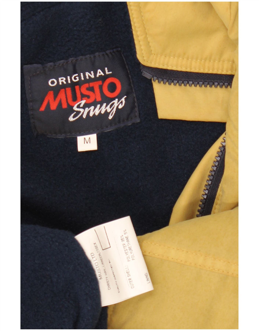 Musto Mens Graphic Bomber Jacket UK 38 Medium Jaune Polyester Nautique