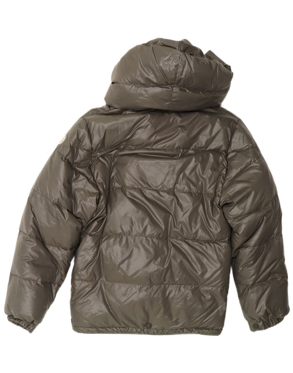 Moncler Veste matelassée à capuche pour homme Taille 0 XS Kaki Polyamide