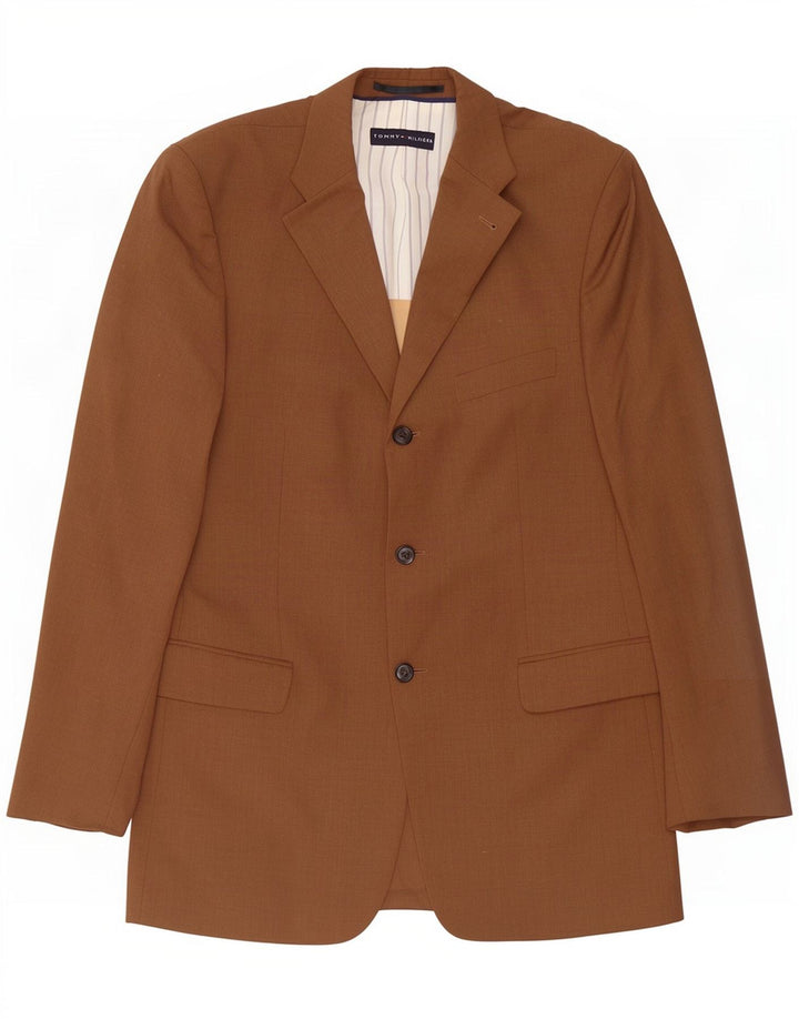 Tommy Hilfiger Veste blazer à 3 boutons pour homme IT 50 Large laine beige