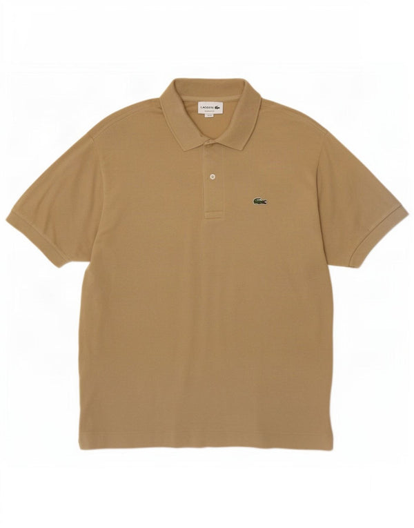 Lacoste Homme Coupe Classique Polo Taille 5 Grand Coton Beige