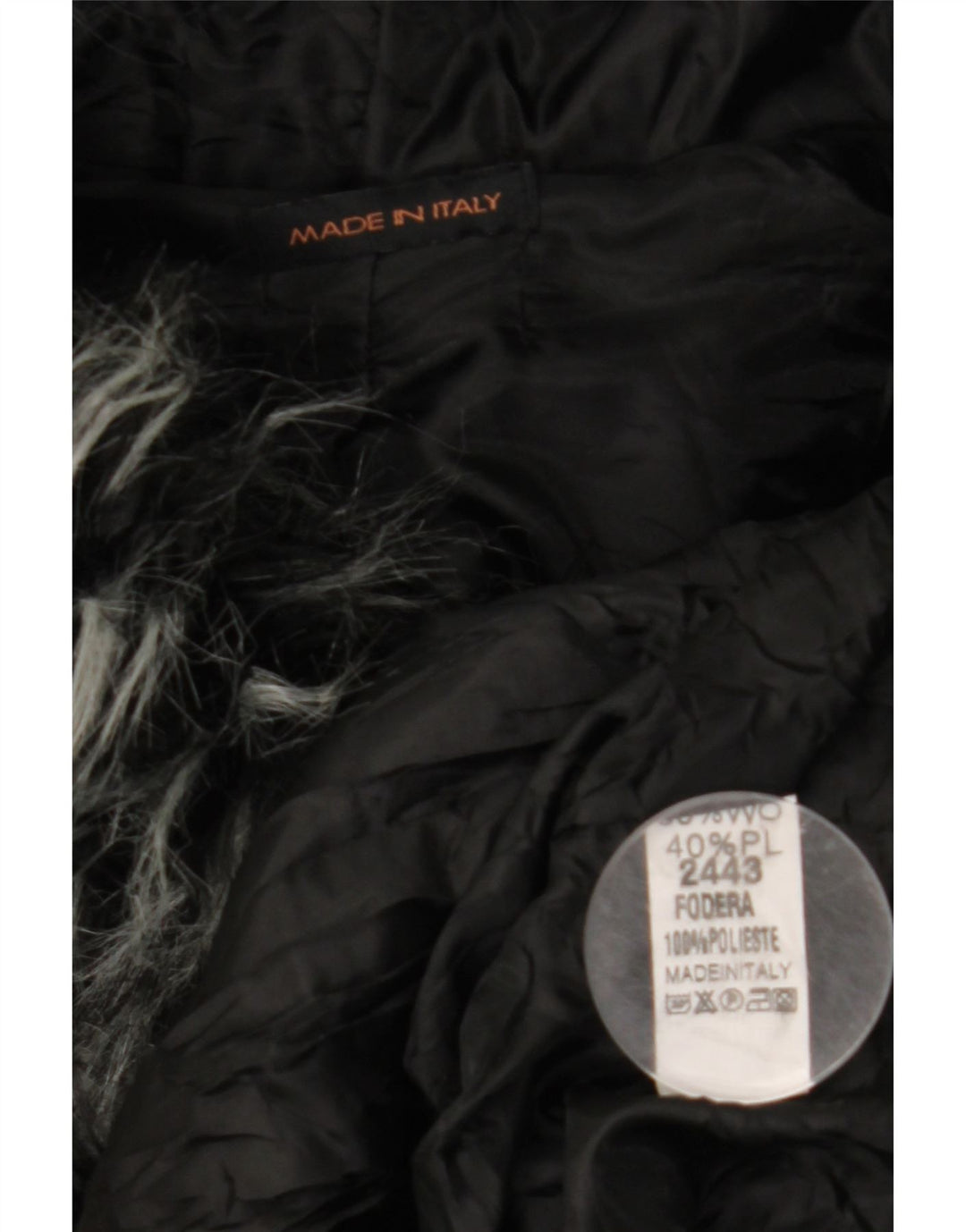 VINTAGE Femme Loose Fit Capuche Cape Coat UK 10 Petite Laine Noire