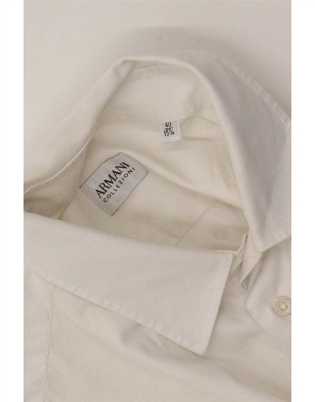 Armani Collezioni Chemise Homme Taille 40 15 3/4 Moyen Blanc