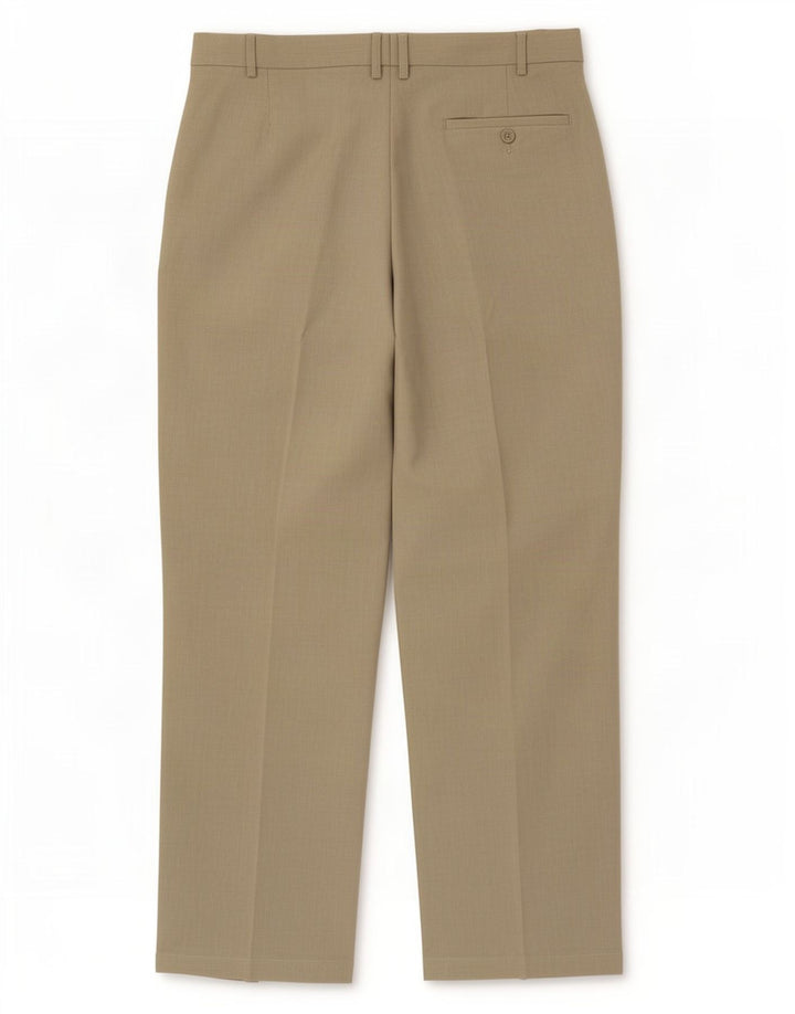 Marks & Spencer Pantalon de Costume Droit Homme W38 L30 Beige Polyester
