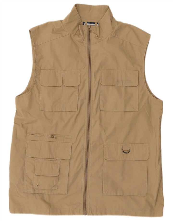 Mountain Warehouse Gilet utilitaire pour homme UK 40 Large Beige Polyester