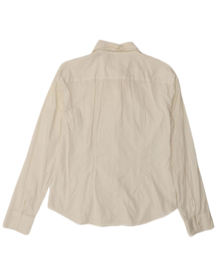 Benetton Chemise Femme UK 16 Large Blanc