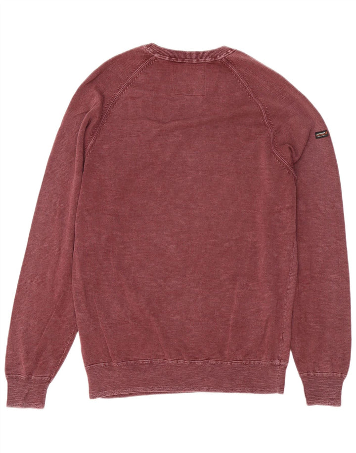 Superdry Sweat-shirt pour homme en coton bordeaux Large