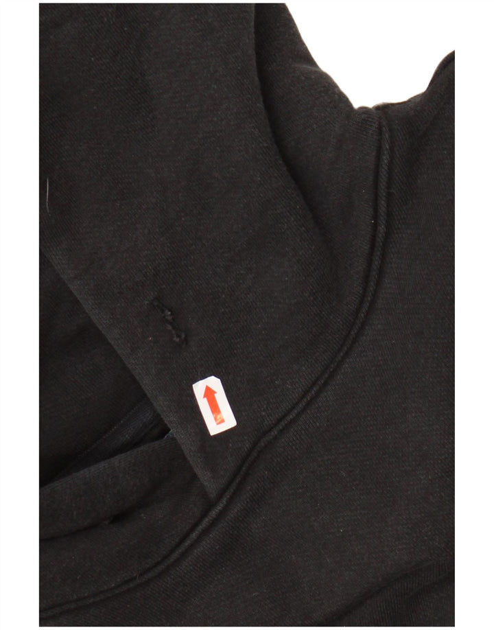 TOMMY HILFIGER Mens Hoodie Jumper Medium Black Cotton