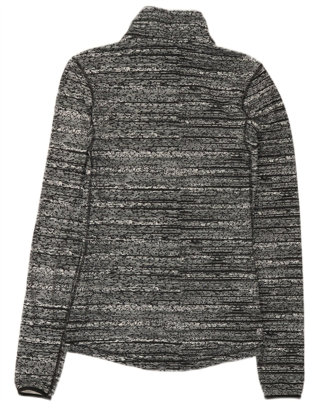 Nike Haut à col zippé à manches longues pour homme Petit polyester moucheté gris