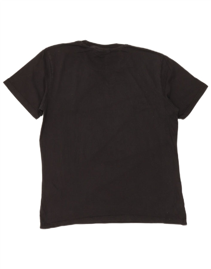 Hugo Boss T-shirt graphique en coton noir moyen |