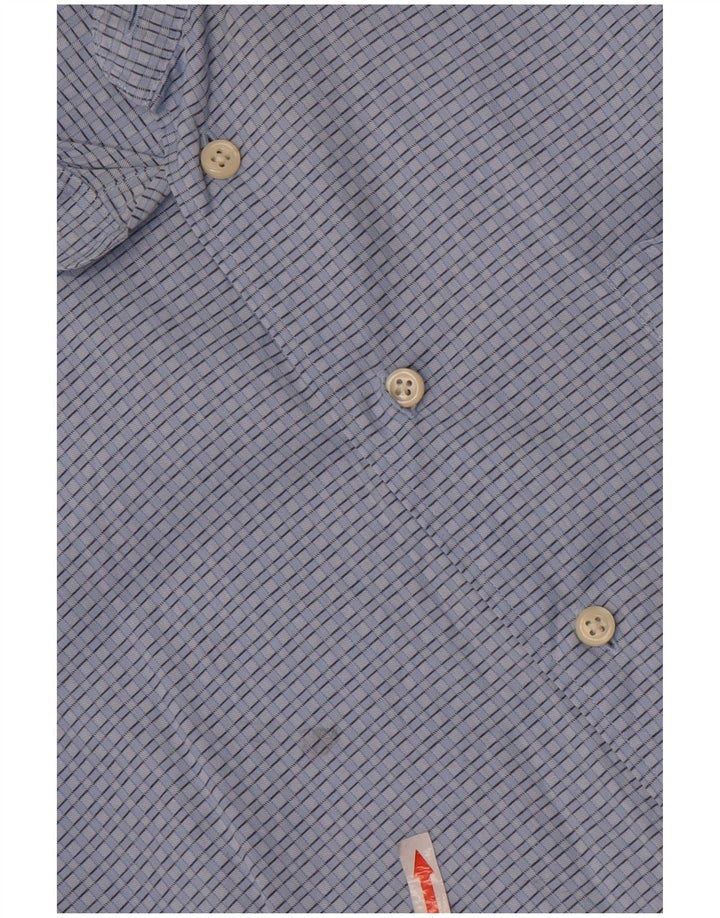 Nautica Chemise Homme Taille 16 1/2 Grand Coton à Carreaux Bleu