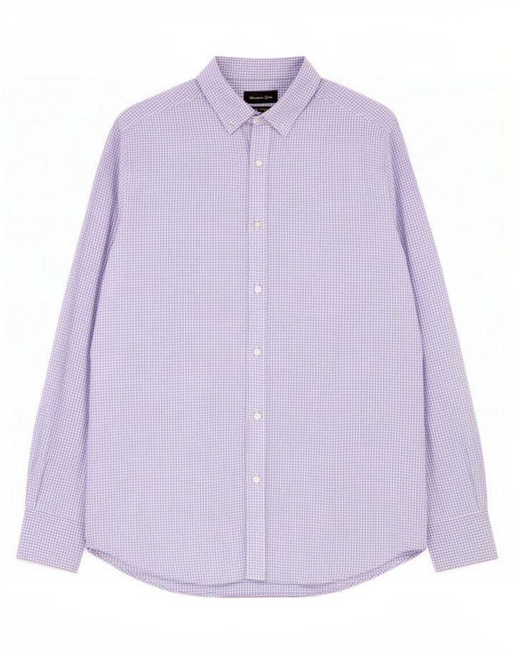 Massimo Dutti Chemise Homme Vichy Violet Moyen