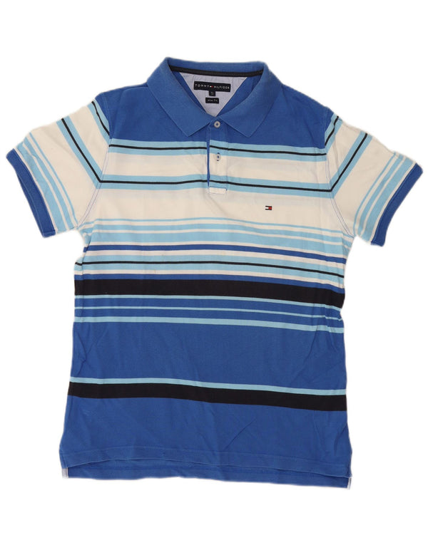 Tommy Hilfiger Polo Slim Fit Homme XL Bleu Rayé Coton