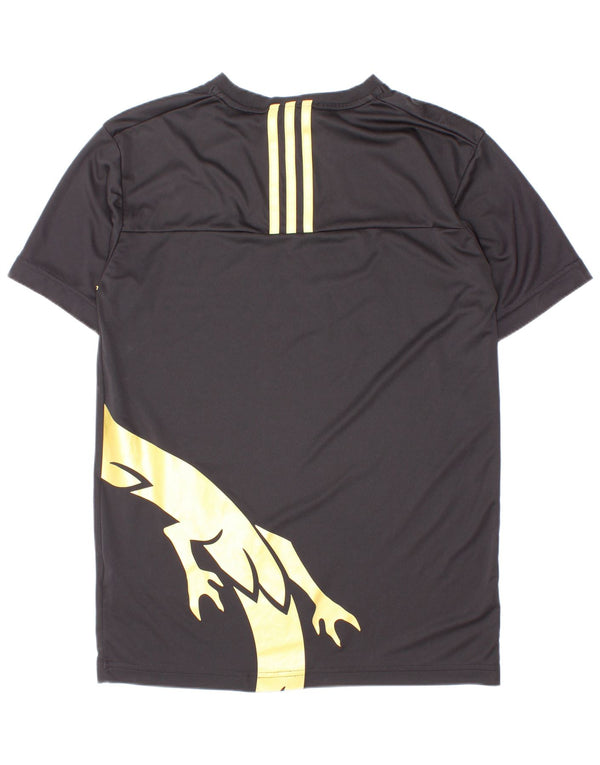 Adidas Garçons Primegreen Graphic T-Shirt Top 11-12 ans Noir Polyester