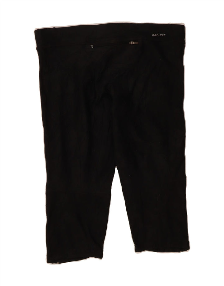 NIKE Womens Dri Fit Bermuda Sport Shorts UK 14 Medium Black Polyester Vintage Nike and Second-Hand Nike from Messina Hembry 