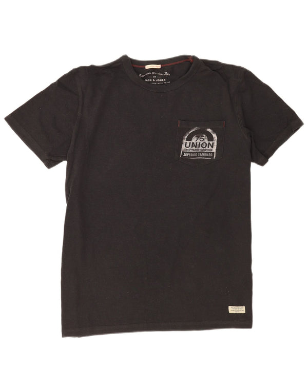 Jack & Jones T-Shirt Graphique Homme Grand Noir Coton