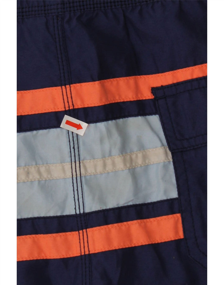 IZOD Short de Bain Homme Petit Polyester Rayé Bleu Marine