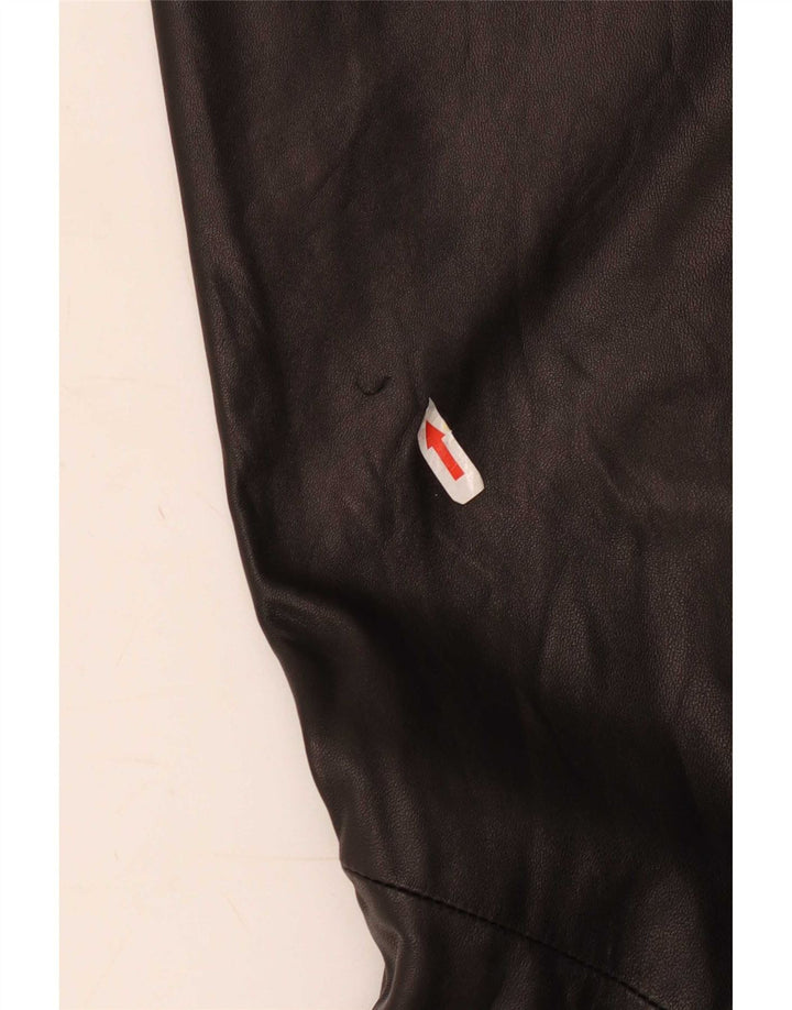 Danier Pantalon évasé en cuir pour femme Taille 8 W24 L31 Noir