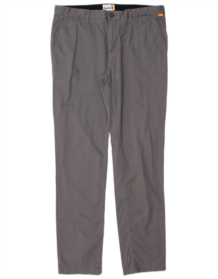 TIMBERLAND Pantalon Chino Slim Homme W36 L34 Gris Coton