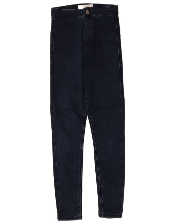 Topshop Femme Joni Skinny Jeans W26 L26 Bleu Marine Coton