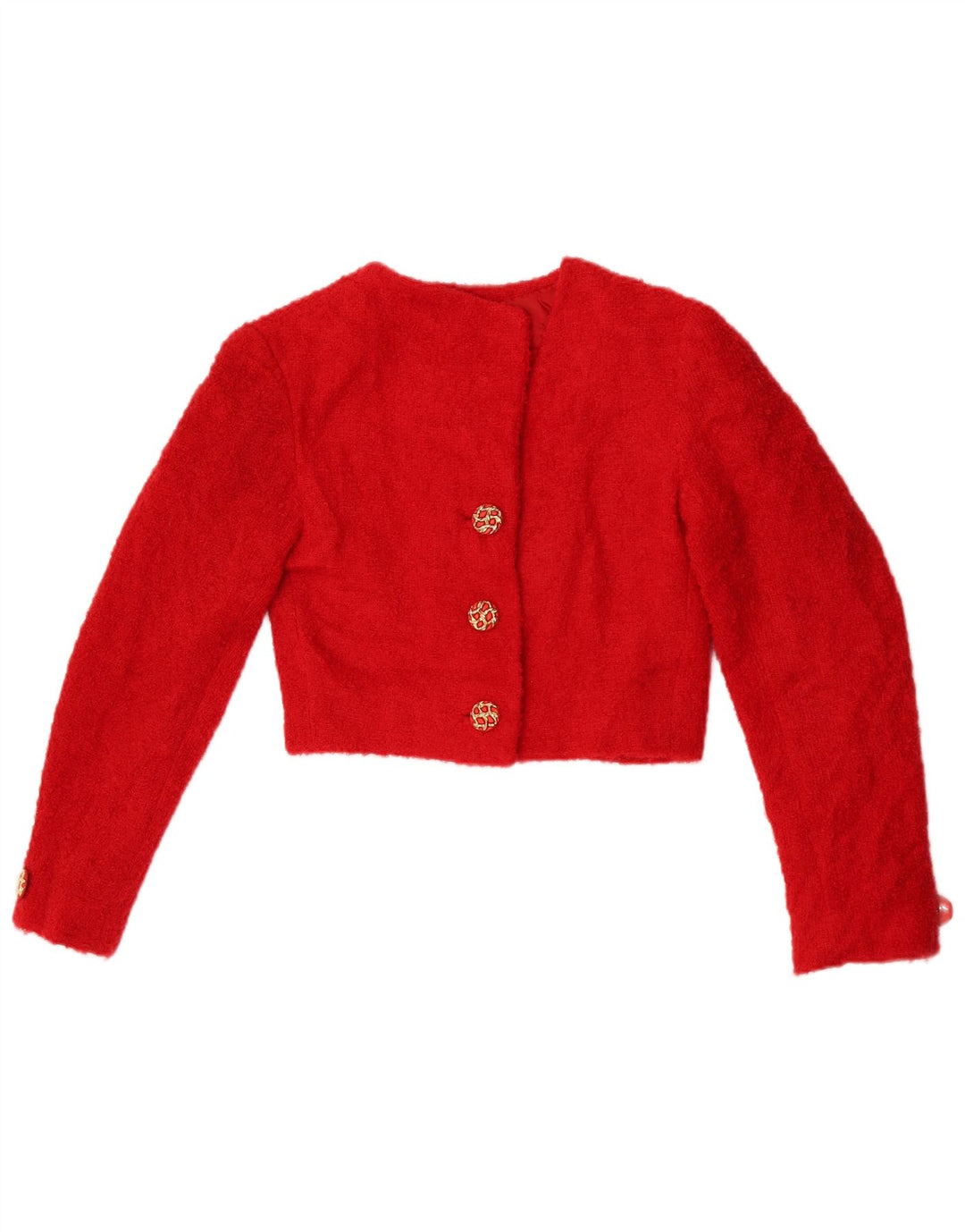 Veste Boléro Femme Vintage UK 10 Petit Rouge