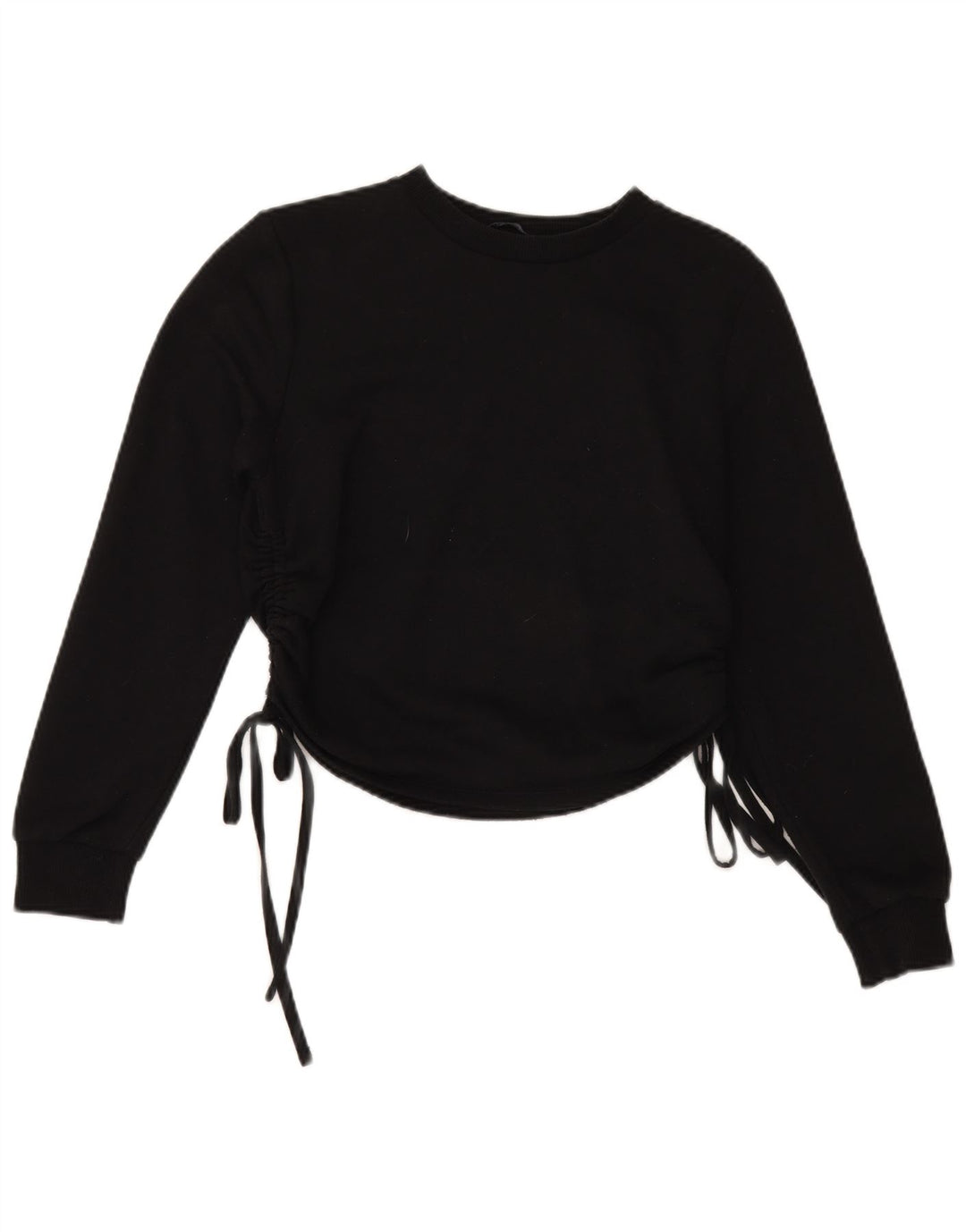 Zara Femme Sweatshirt Jumper UK 10 Petit Noir Polyester