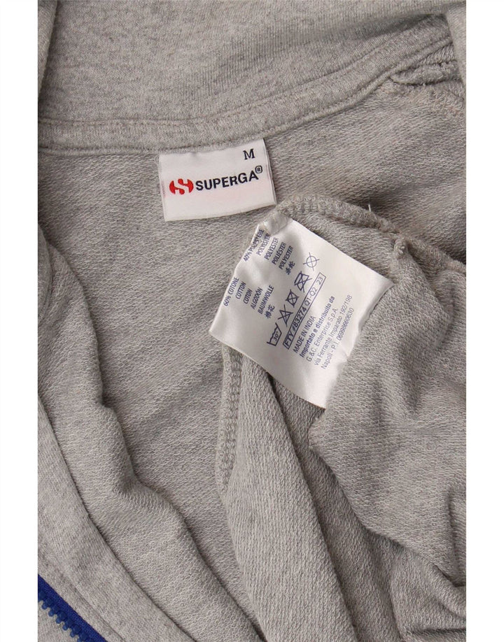 Superga Veste de survêtement pour femme UK 14 Gris moyen Colourblock Coton