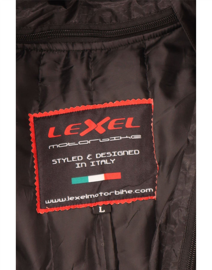 LEXEL Veste de course graphique pour homme UK 40 Large Noir