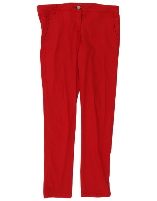 Max & Co. Pantalon chino coupe slim pour femme UK 12 Medium W32 L29 Coton rouge