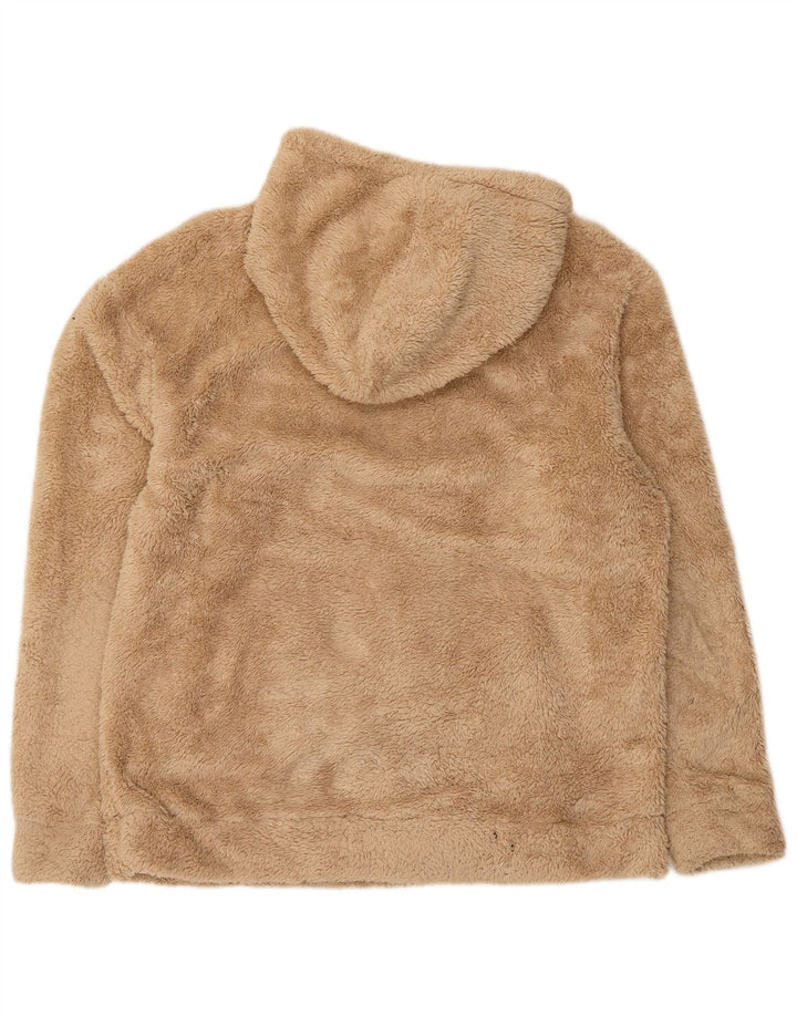 ZARA Pull polaire à capuche pour homme Large Beige
