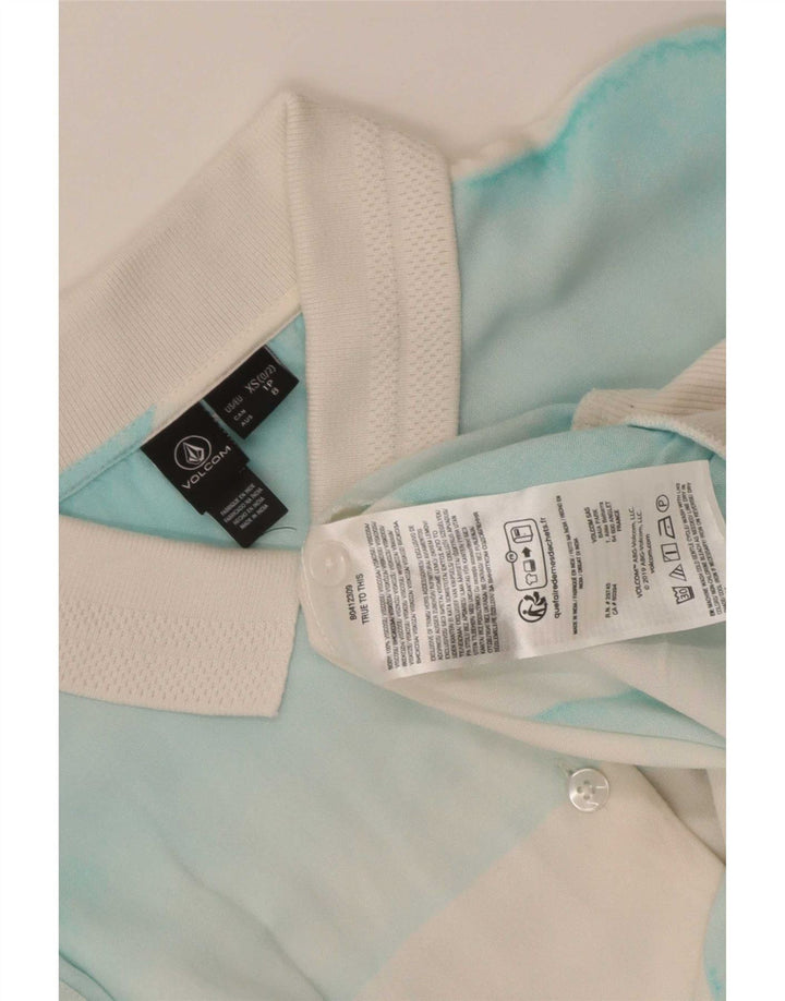 Volcom Chemisier à manches courtes pour femme UK 6 XS Blanc Colorblock