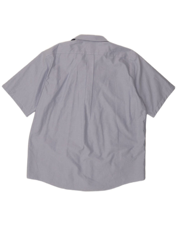 L.L.Bean Chemise à manches courtes pour homme Coupe traditionnelle Taille 17 XL Coton bleu