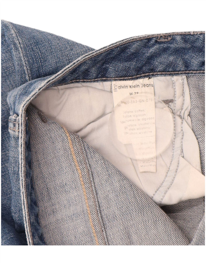 Calvin Klein Jean slim effet vieilli W29 L34 en coton bleu pour femme