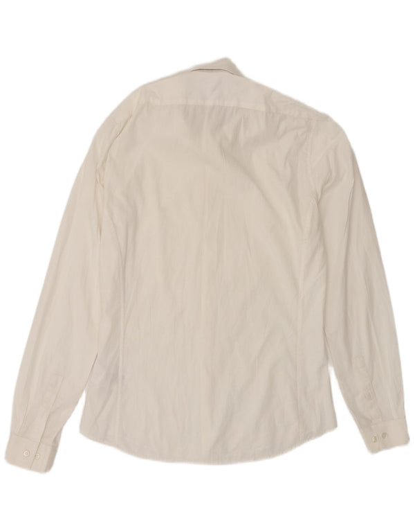 Calvin Klein Chemise slim fit pour homme Taille 38 15 Coton blanc moyen