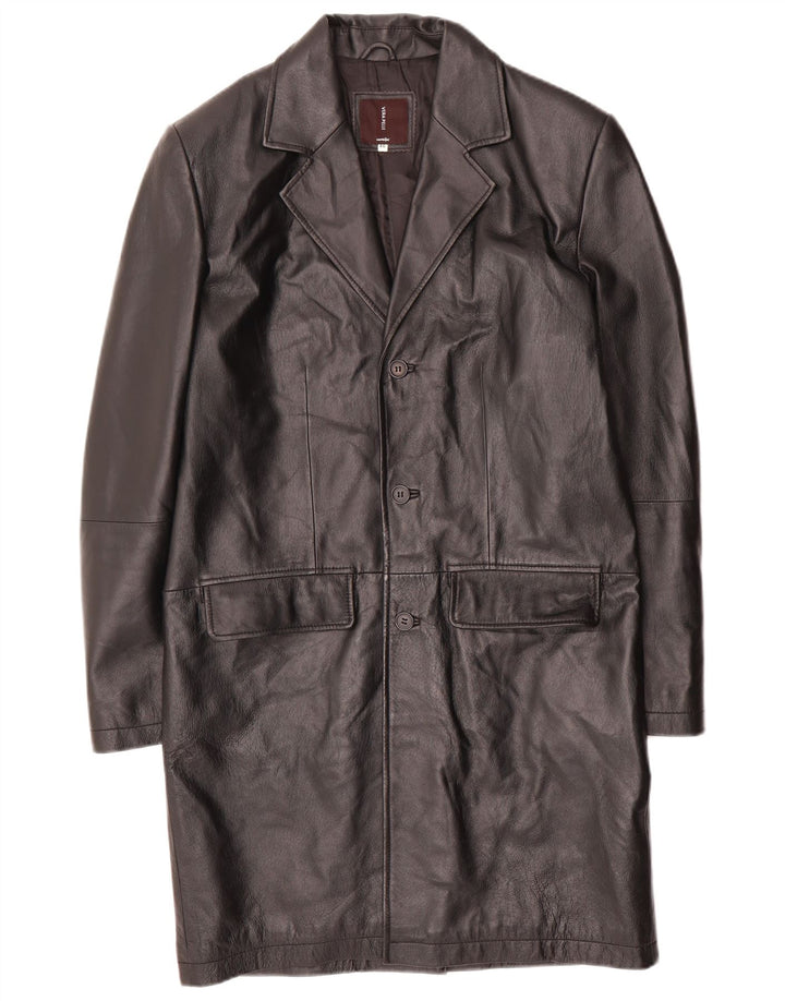 Conbipel Manteau en Cuir Homme IT 46 Petit Cuir Noir