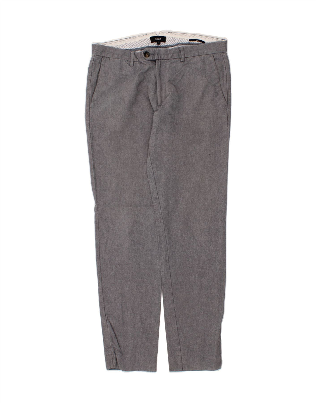 JULES Womens Slim Chino Trousers EU 42 Large W32 L29 Grey Polyester Vintage Jules and Second-Hand Jules from Messina Hembry 