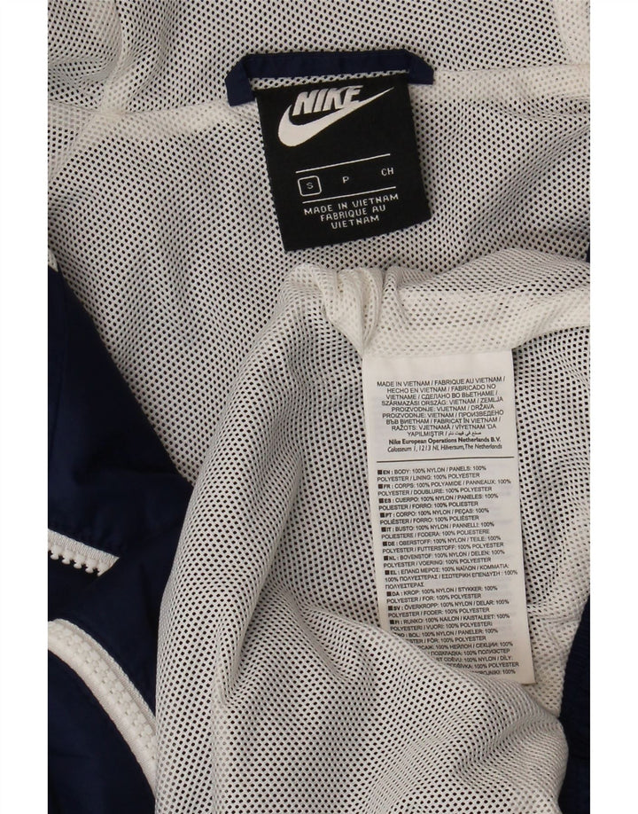 Nike Veste de survêtement à capuche pour homme Taille S en nylon color block bleu marine